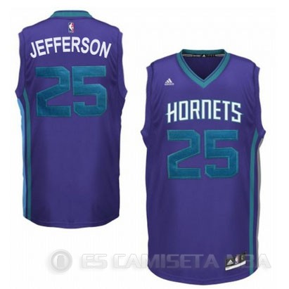 Camiseta Johnson #25 Charlotte Hornets Purpura - Haga un click en la imagen para cerrar